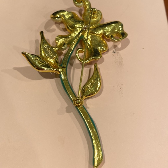 Bob Mackie Tiger Lily Brooch. Lots of Beautiful Enameling. - Picture 5 of 8
